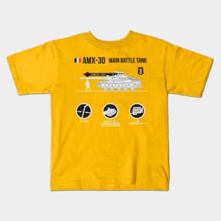 Infographic French tank AMX 30 Kids T-Shirt